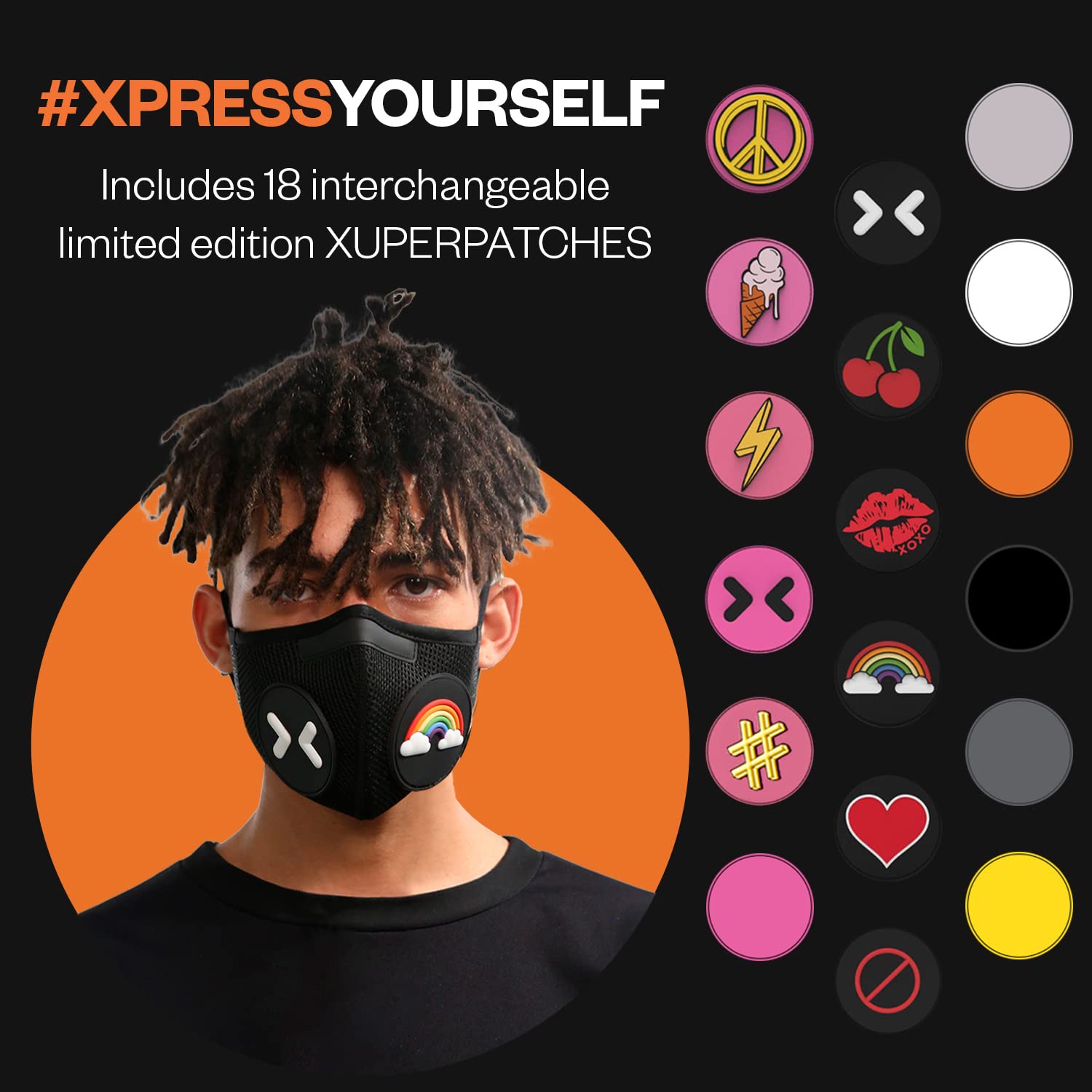 Fabric Face Mask System with Filters and Patches