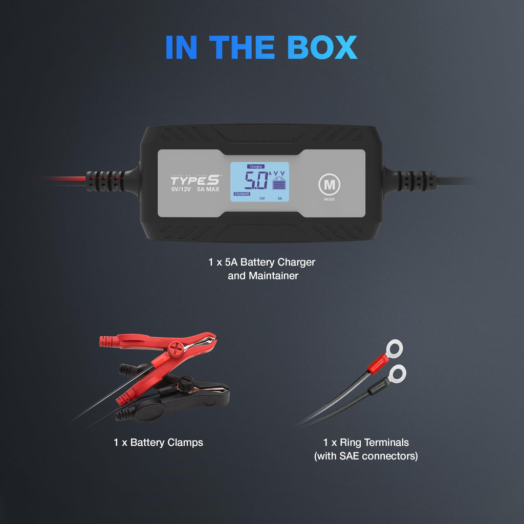 TYPE S 5A Smart Battery Charger $49.99