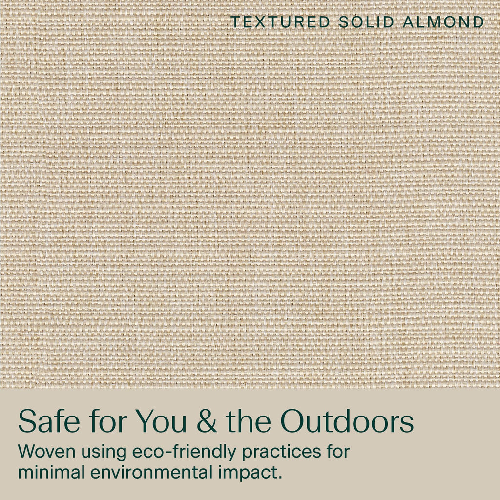 Outdoor Deep Seat Chair Cushion 24x23 Textured Solid Almond