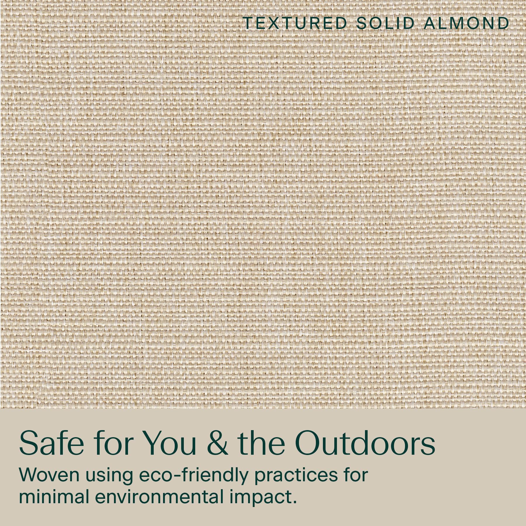 Outdoor Deep Seat Chair Cushion 24x23 Textured Solid Almond