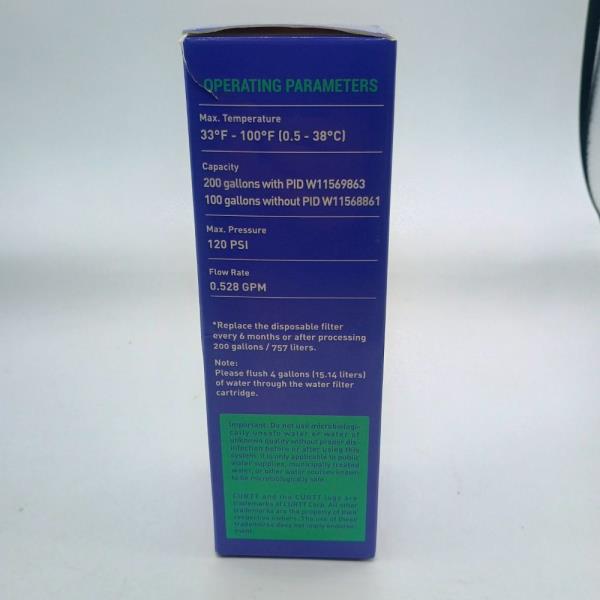 Refrigerator Ice  Water Filter Model CU008