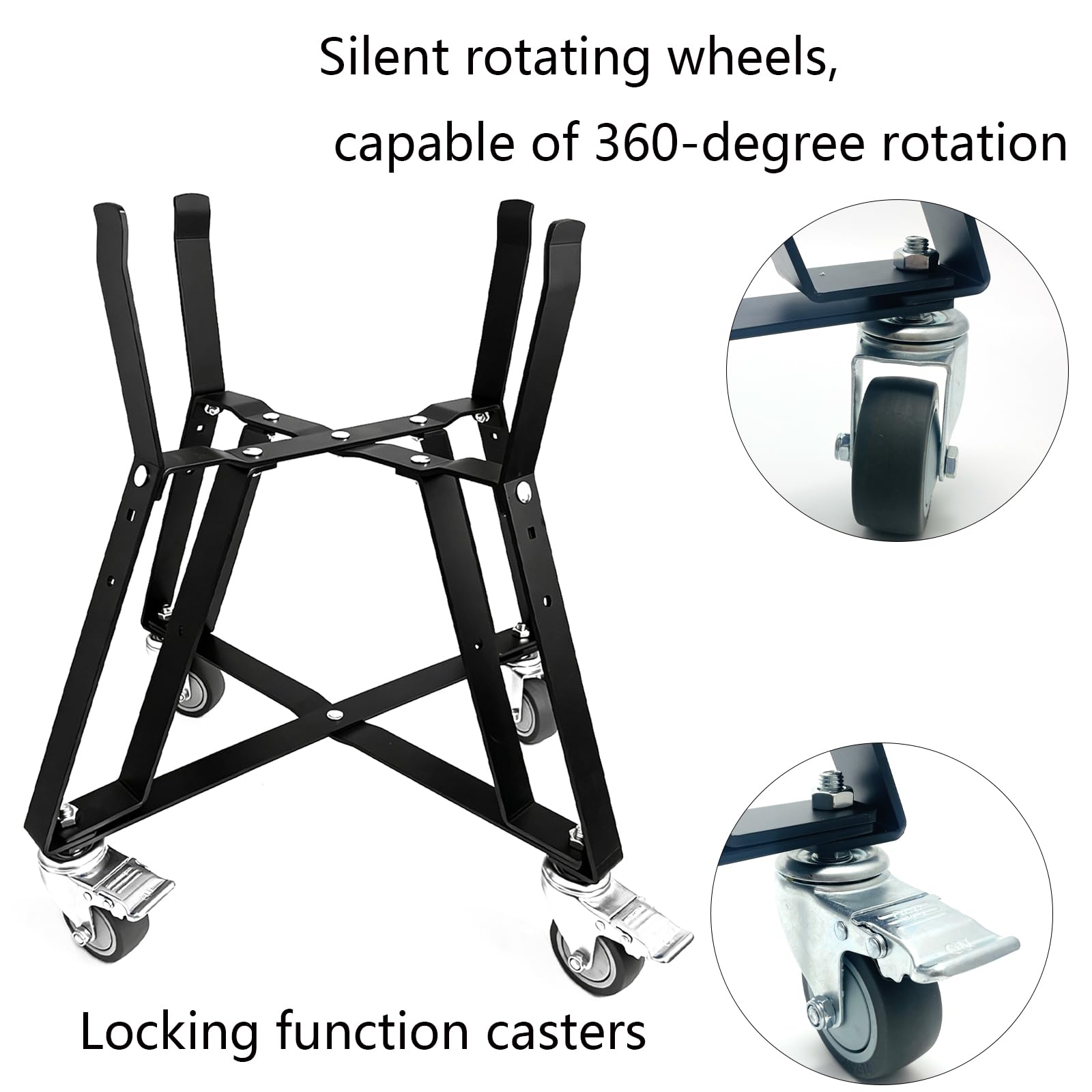 Heavy Duty BBQ Grill Rolling Cart, Rolling Nest, Rolling Outdoor Cart for 18" Large Big Green Egg with Locking Caster for BGE L Smoker Kamado Joe 18“ Charcoal Grill Stand Accessories Retail $99.00