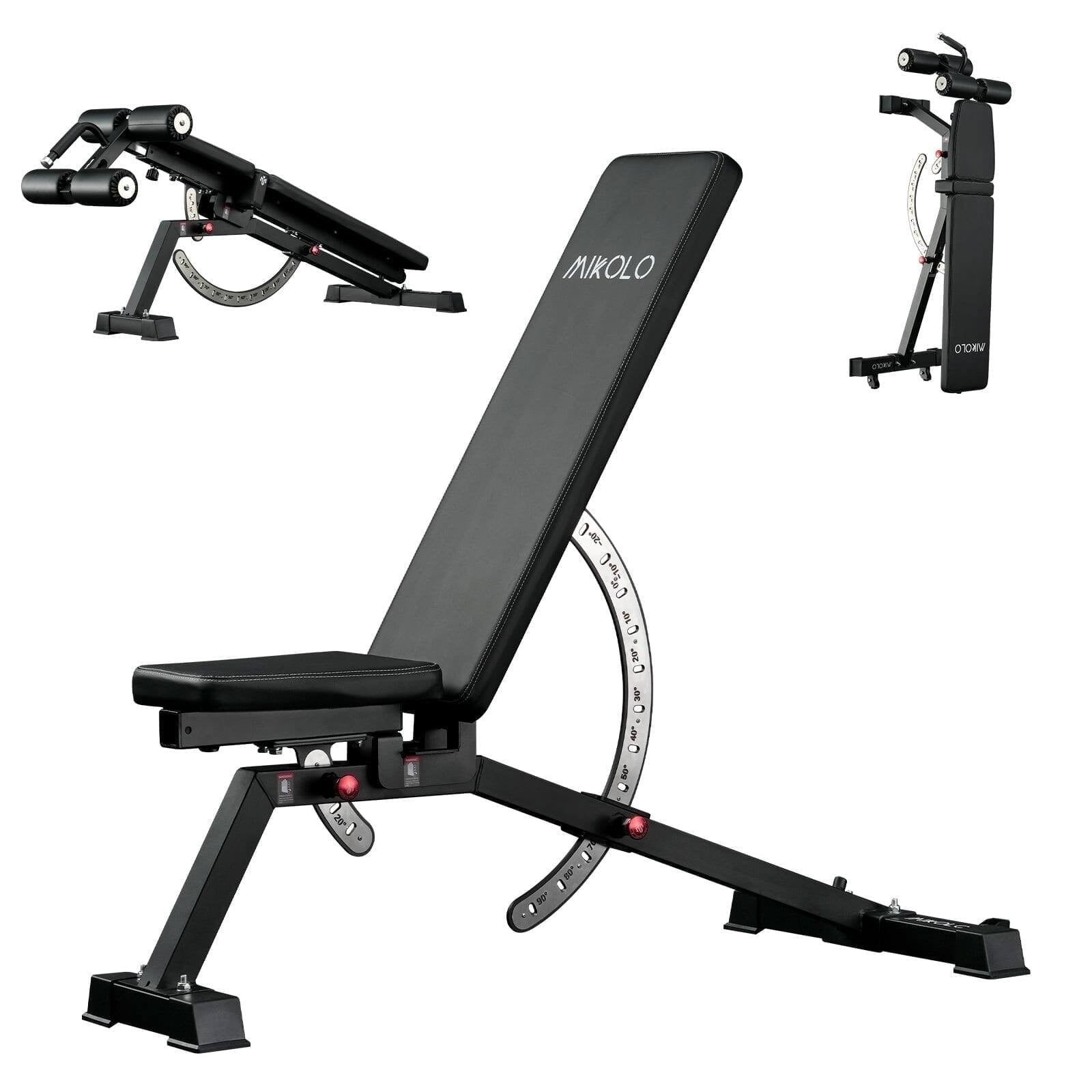 '-Position FID Adjustable Weight Bench 1200LBS Capacity Black