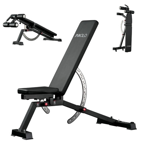 '-Position FID Adjustable Weight Bench 1200LBS Capacity Black