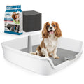 ALL FOR PAWS Dog Pee Pad Holder with Removable Post, 23.6" Indoor Dog Potty Training Tray, Puppy Toilet Litter Box for Small to Medium Sized Dogs Retail $67.00