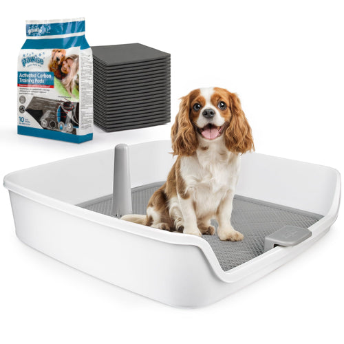 ALL FOR PAWS Dog Pee Pad Holder with Removable Post, 23.6" Indoor Dog Potty Training Tray, Puppy Toilet Litter Box for Small to Medium Sized Dogs Retail $67.00
