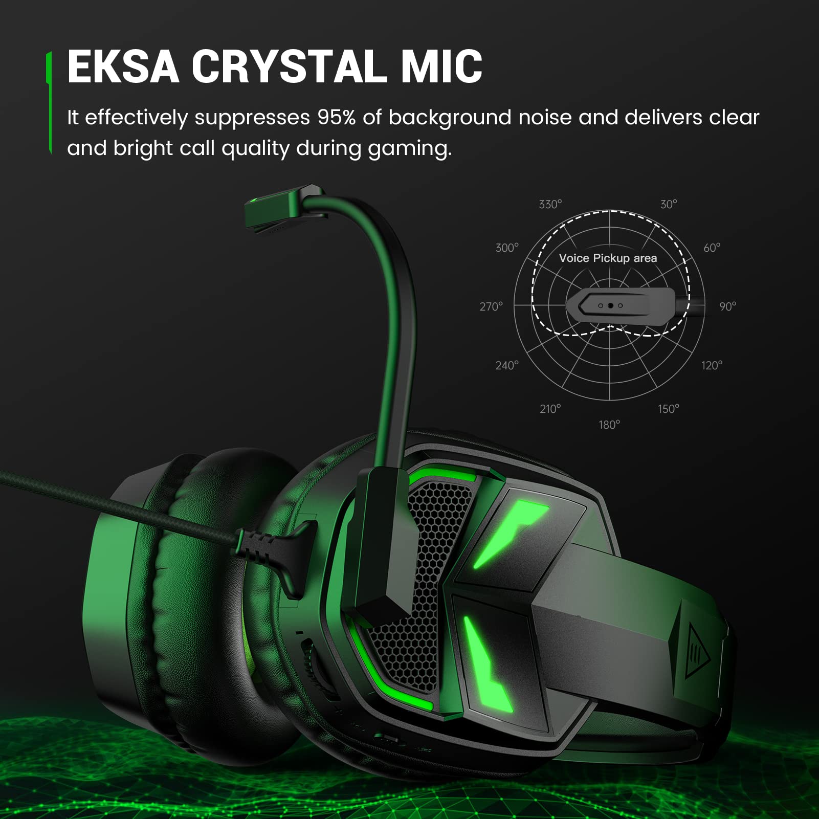 Open-Box New EKSA Fenrir S Gaming Headset w Noise Cancelling Mic  50mm Drivers - Headset Retail $39.00