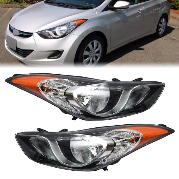 Chrome Headlight Assembly for 2011-2013 Hyundai Elantra US Built
