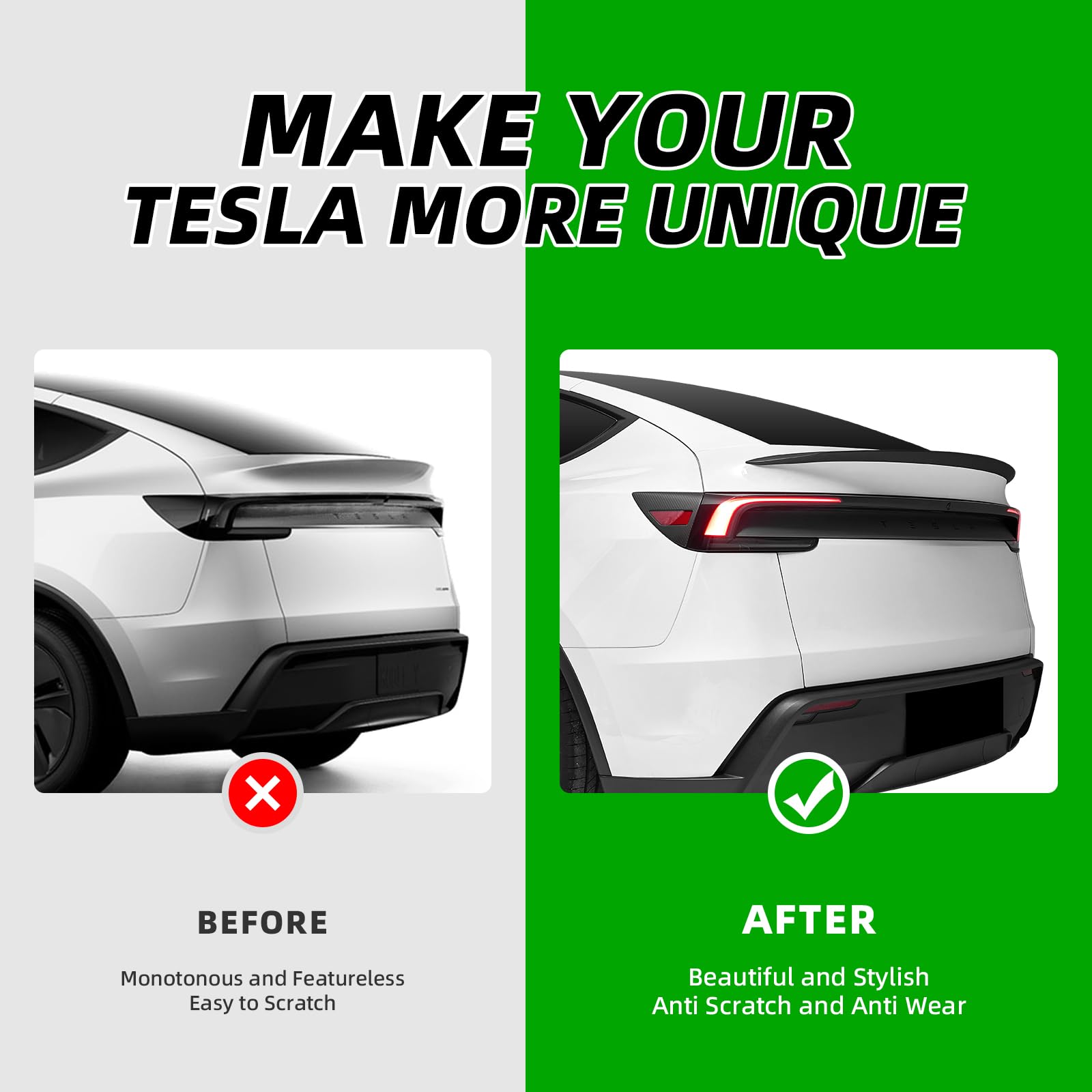 New AGETIN Tesla Model Y Juniper Real Carbon Fiber Matte Aerodynamic Rear Spoiler Retail $175.00