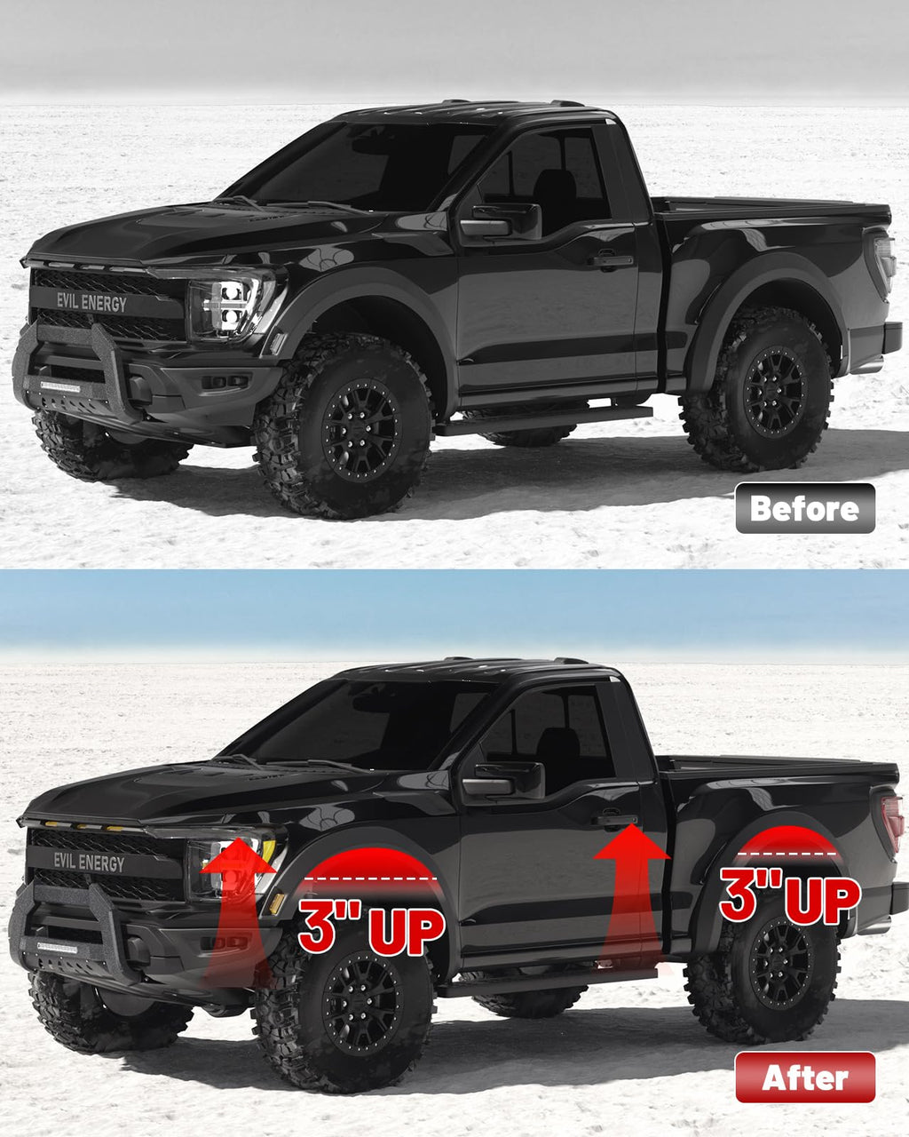  EVIL ENERGY 1-3 Front3 Rear Leveling Lift Kit for 99-07 SilveradoSierra 1500 4WD Retail $87.00