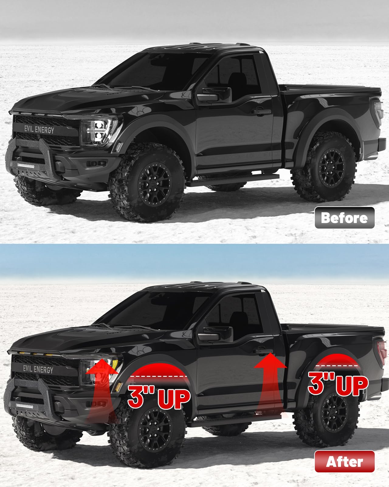  EVIL ENERGY 1-3 Front3 Rear Leveling Lift Kit for 99-07 SilveradoSierra 1500 4WD Retail $87.00