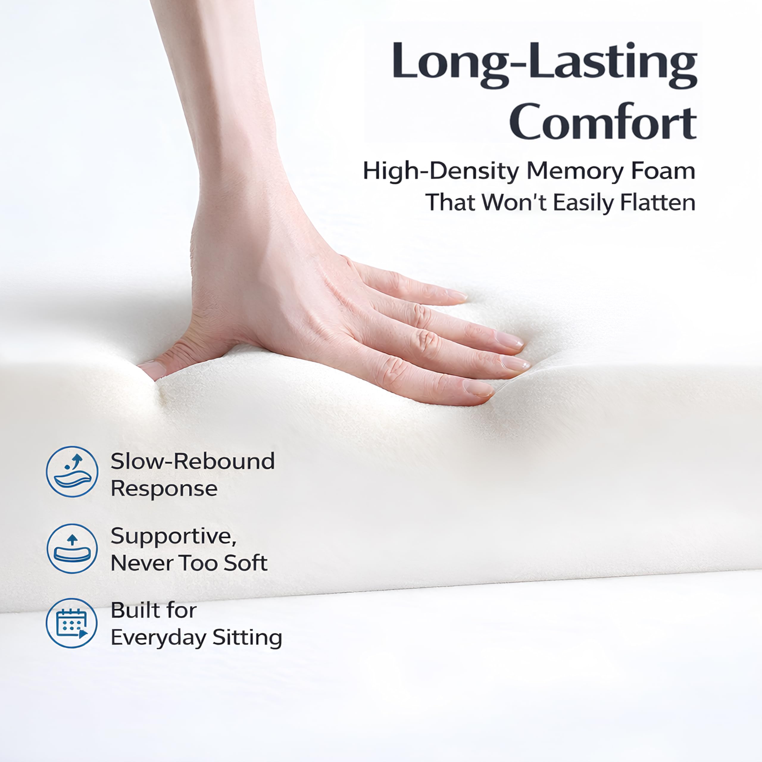 Brown X-Large Ergonomic Memory Foam Seat Cushion