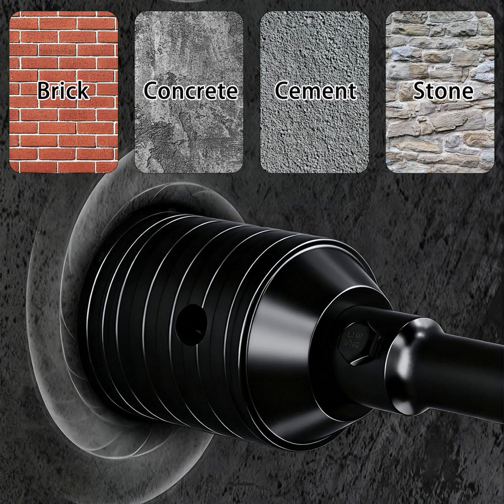 Black Hole Saw Kit for Concrete Brick Masonry with SDS Plus