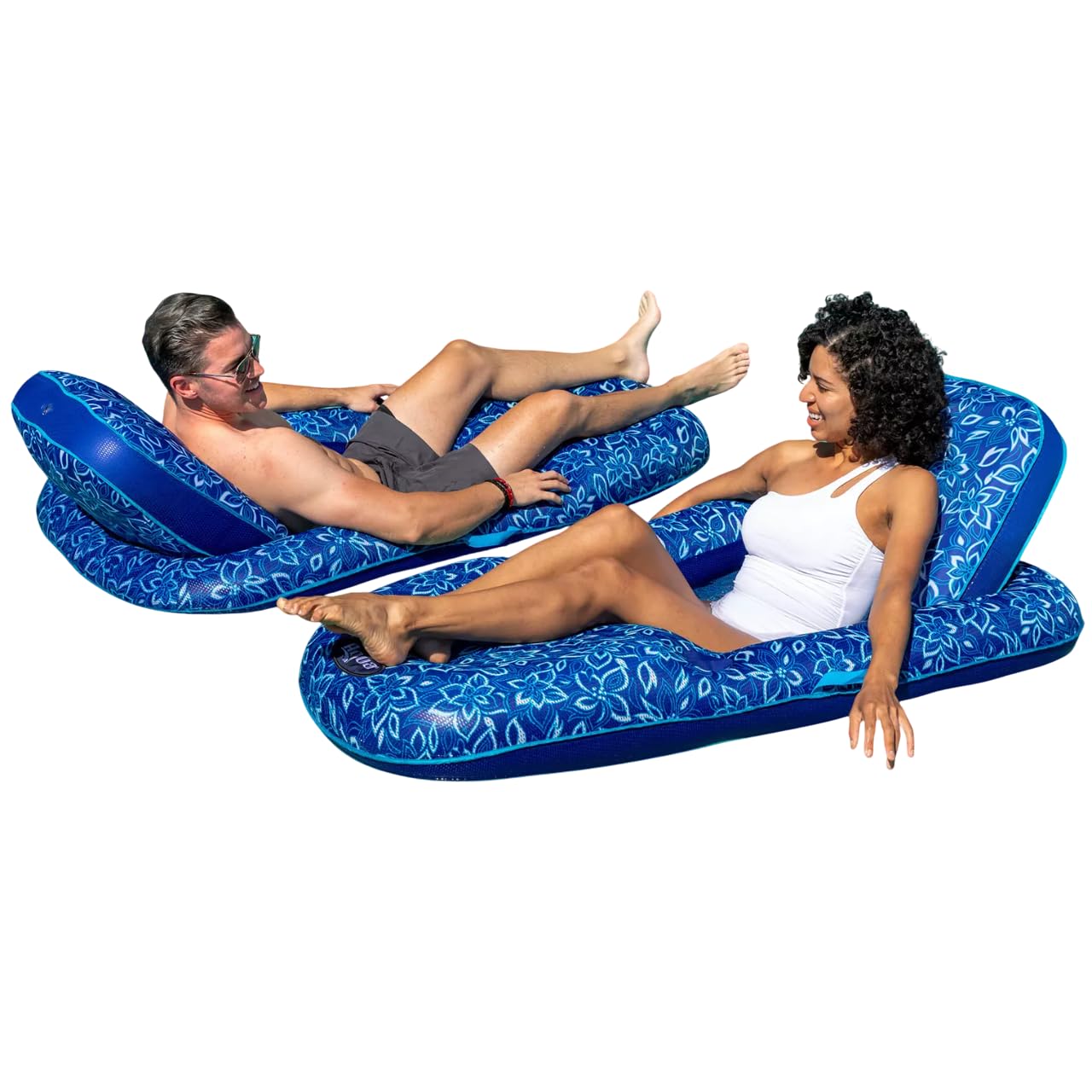 Aqua LEISURE Blue Pool Lounger 2-Pack