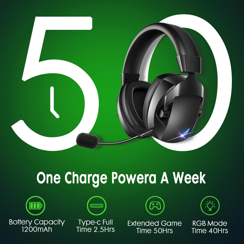 Open-Box New YUEHEMEI BL 100 PRO Wireless Gaming Headset Multi-Platform 50H Battery - Headset Retail $26.00