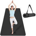Open-Box New CAMBIVO Extra Wide 72x32in Yoga Mat 6mm Thick Non-Slip Dark Black Retail $40.00