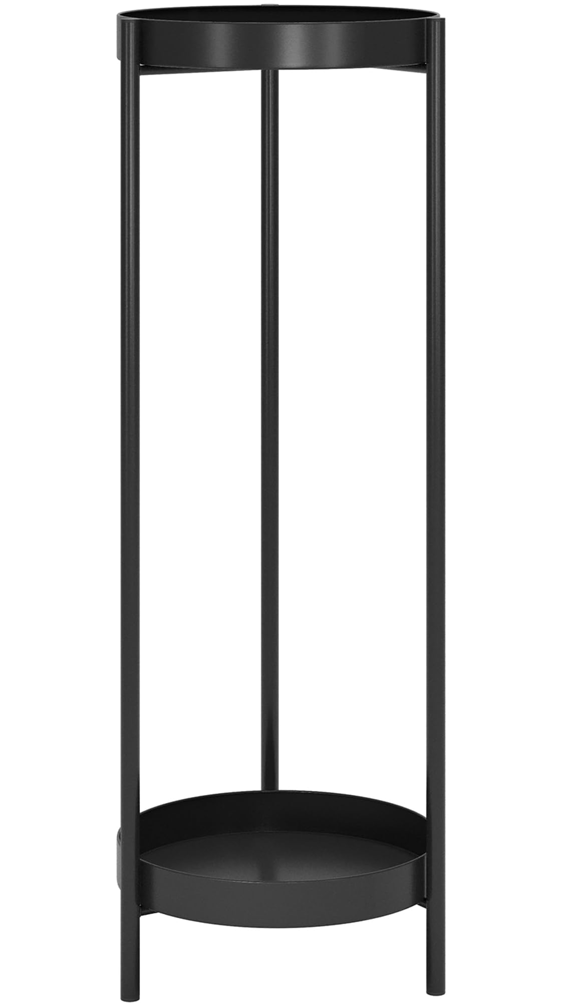 Black 2-Tier Anti-Rust Indoor Outdoor Plant Stand
