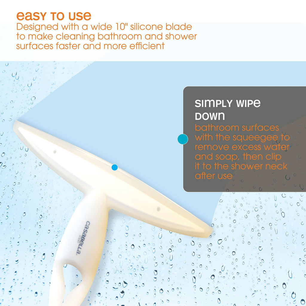 Casabella 10 White Clip-on Silicone Squeegee