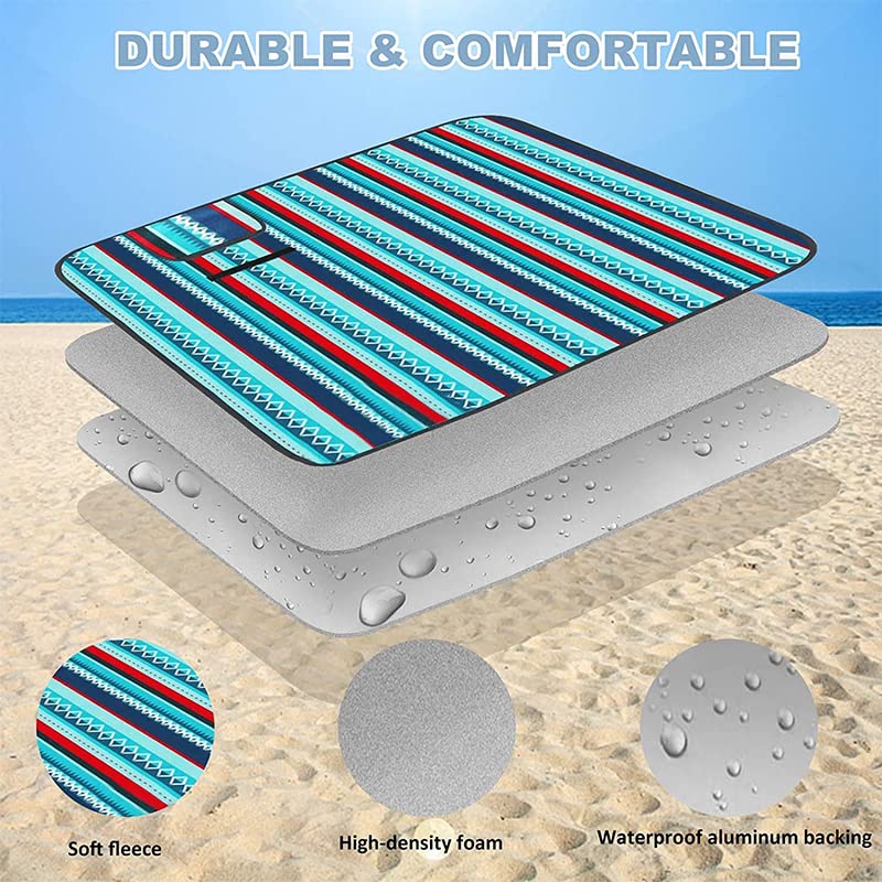 Extra Large 3-Layered Waterproof Sandproof Picnic Outdoor Blanket 79x79 inch