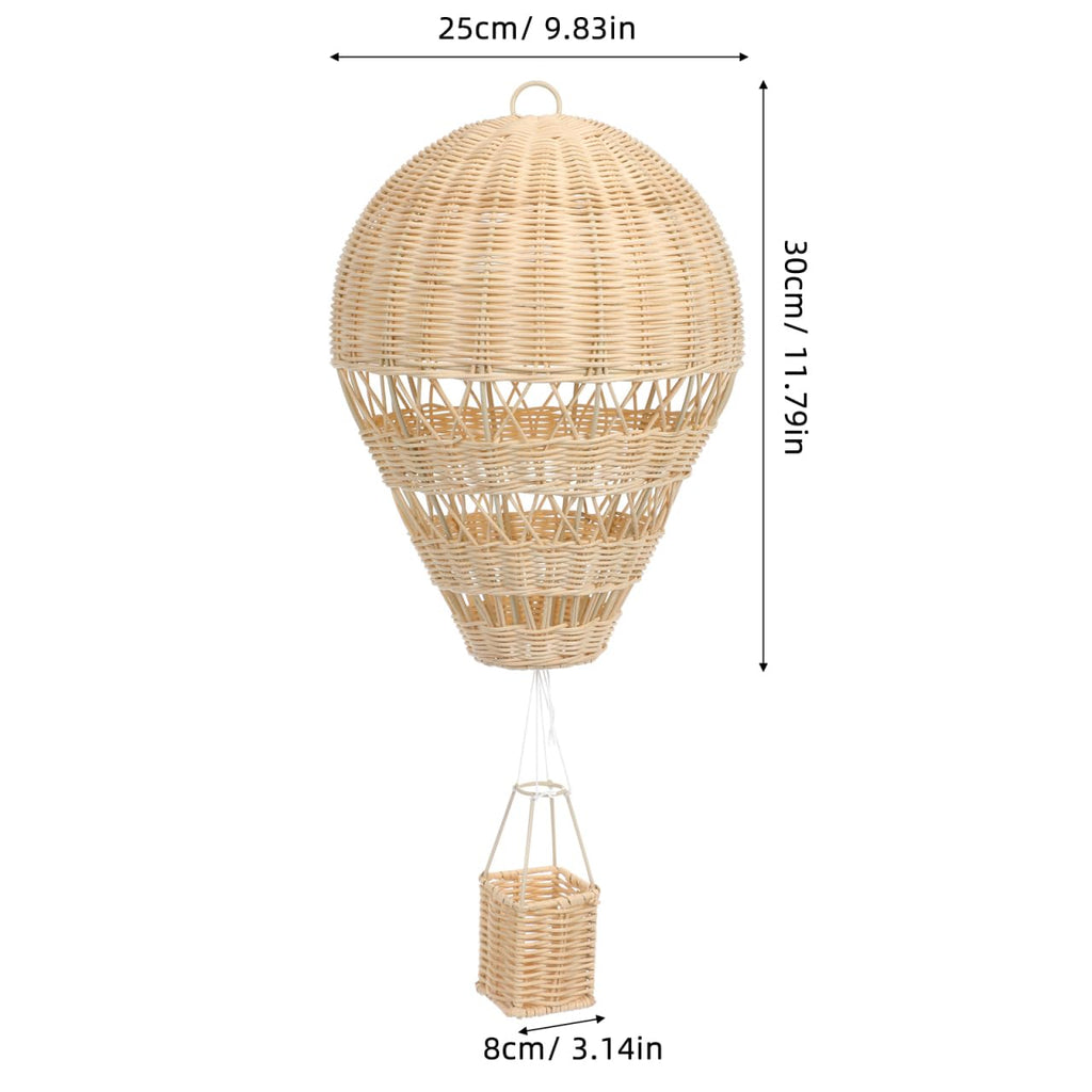 Alipis Natural Rattan Woven Hot Air Balloon Decor Delicate Kids Room Rattan Craft Retail $59.00