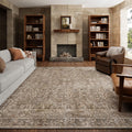 Washable Area Rug 6x9 Ultra Soft Non-Slip Vintage Boho BrownCamelMulti