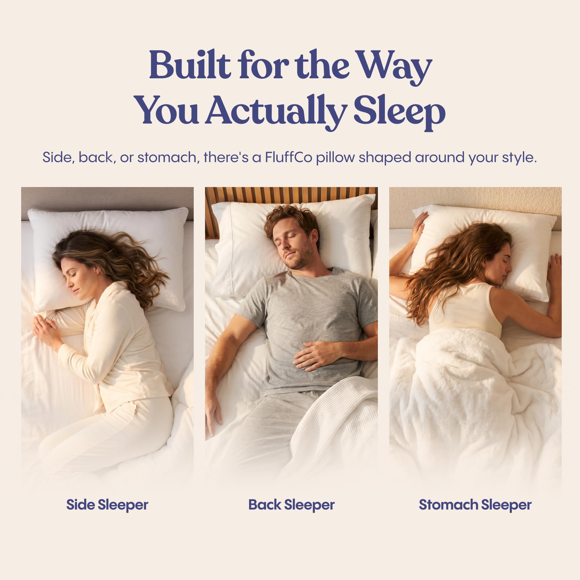 -Pack Down Alternative King Bed Pillow White Soft 300TC Cotton Shell