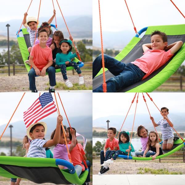 PLATPORTS Platform Swing - Large Rectangle Saucer Swing for Kids and Adults Retail $69.00
