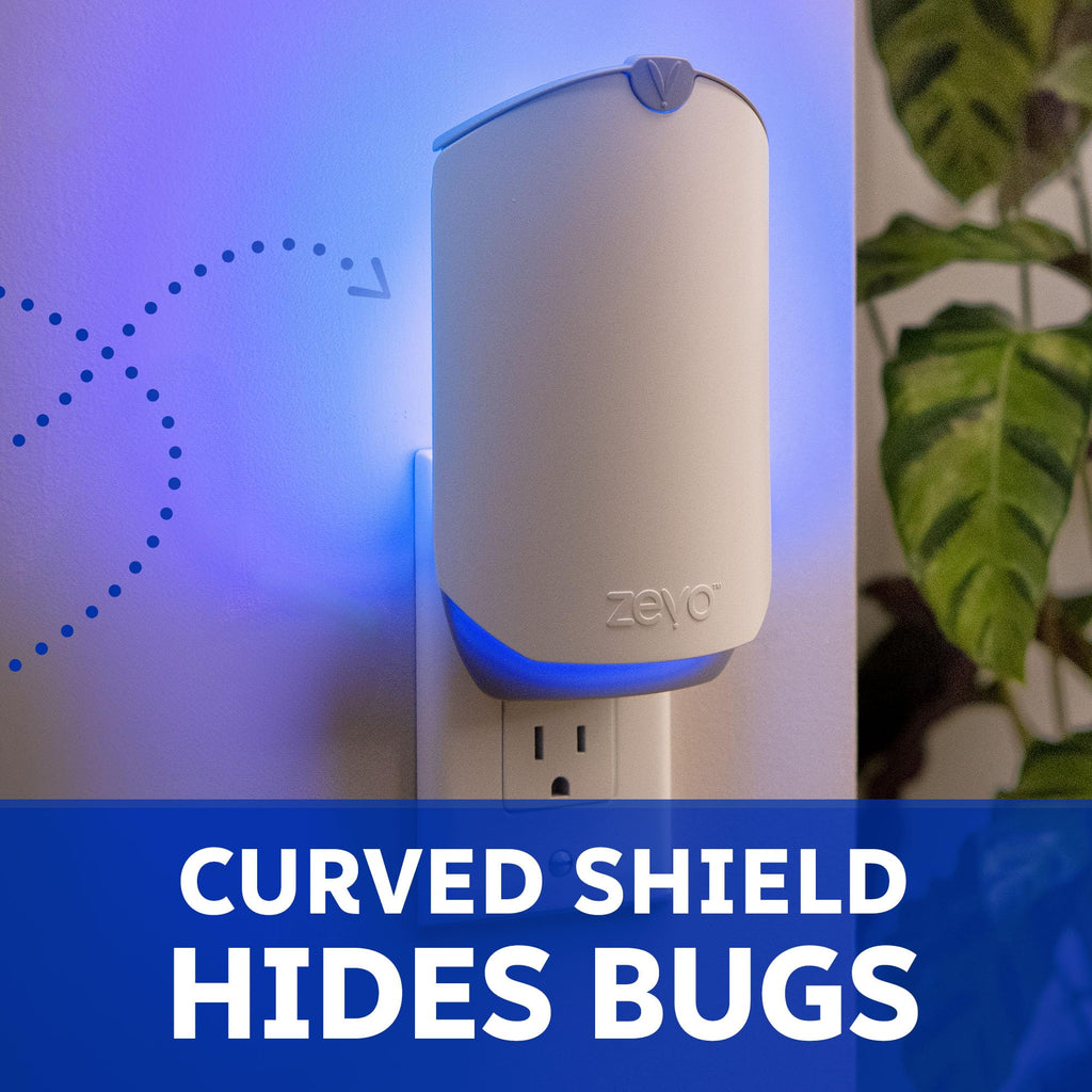 Open-Box New ZEVO Flying Insect Trap with Plug-In Blue  UV Light 3 Refills Retail $25.00