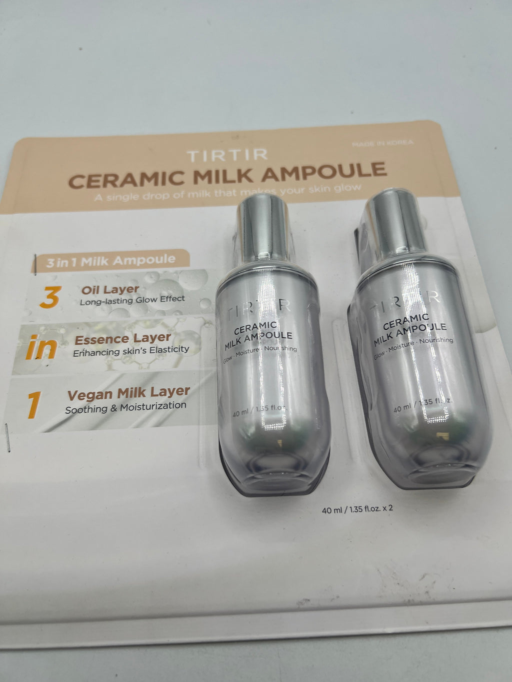 TIRTIR Ceramic Milk Ampoule 40ml Set of 2 - Image 1