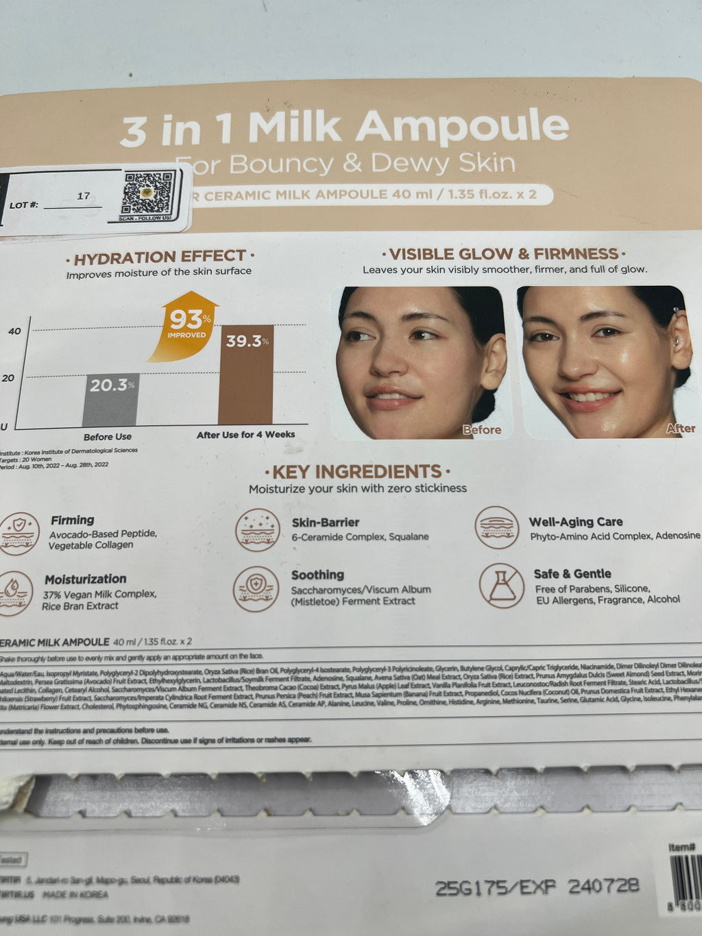 TIRTIR Ceramic Milk Ampoule 40ml Set of 2 - Image 4