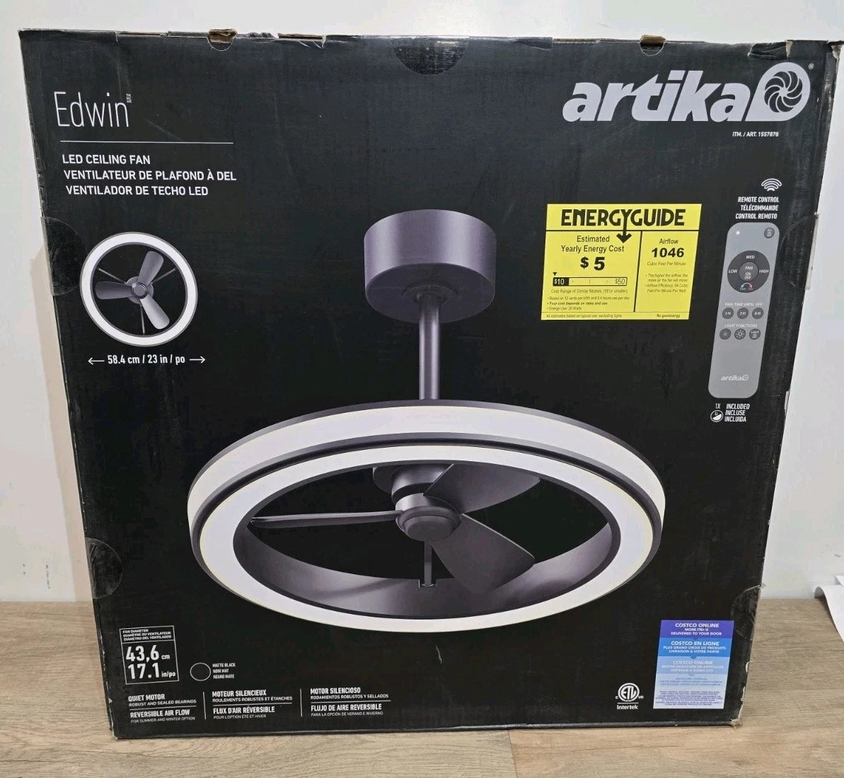 Artika Edwin LED Ceiling Fan with Remote - Image 2