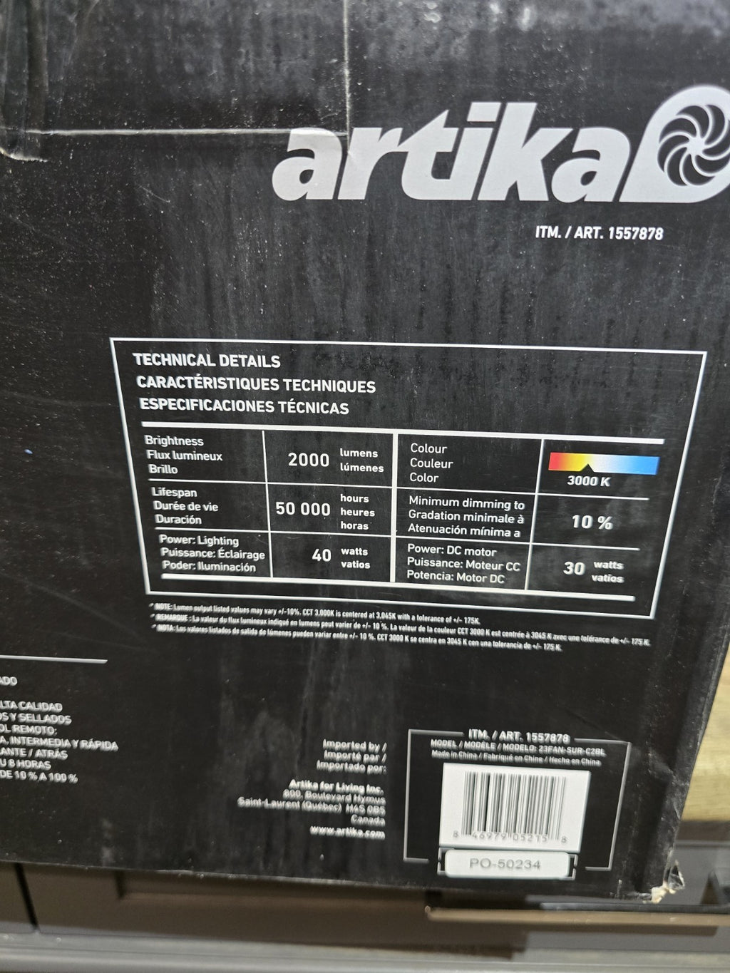 Artika Edwin LED Ceiling Fan with Remote - Image 6