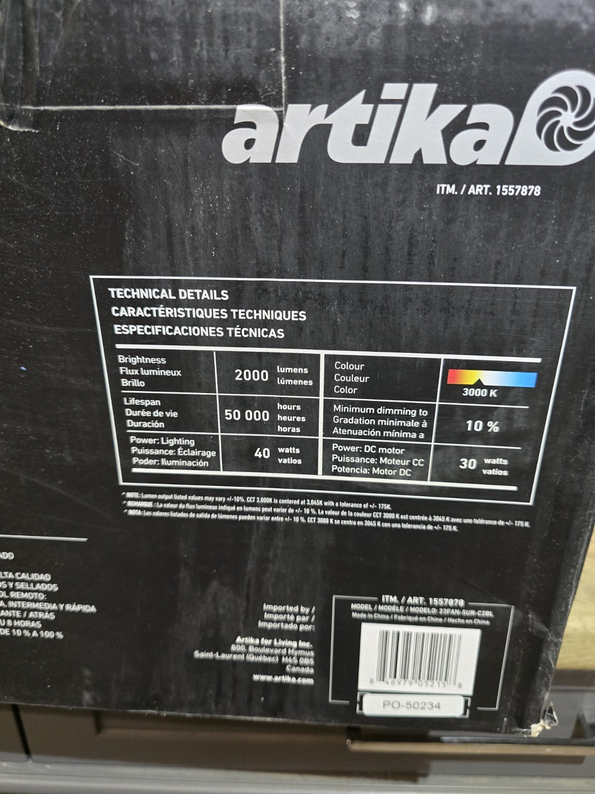 Artika Edwin LED Ceiling Fan with Remote - Image 6