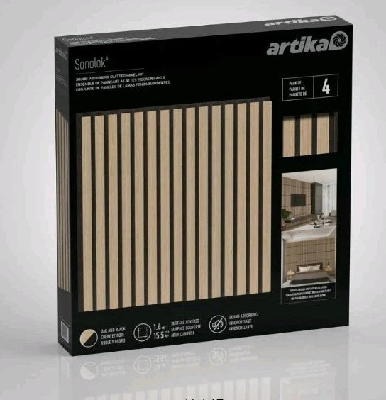Artika Sonolok Sound-absorbing Wall Panel Kit 4-pack - Image 2