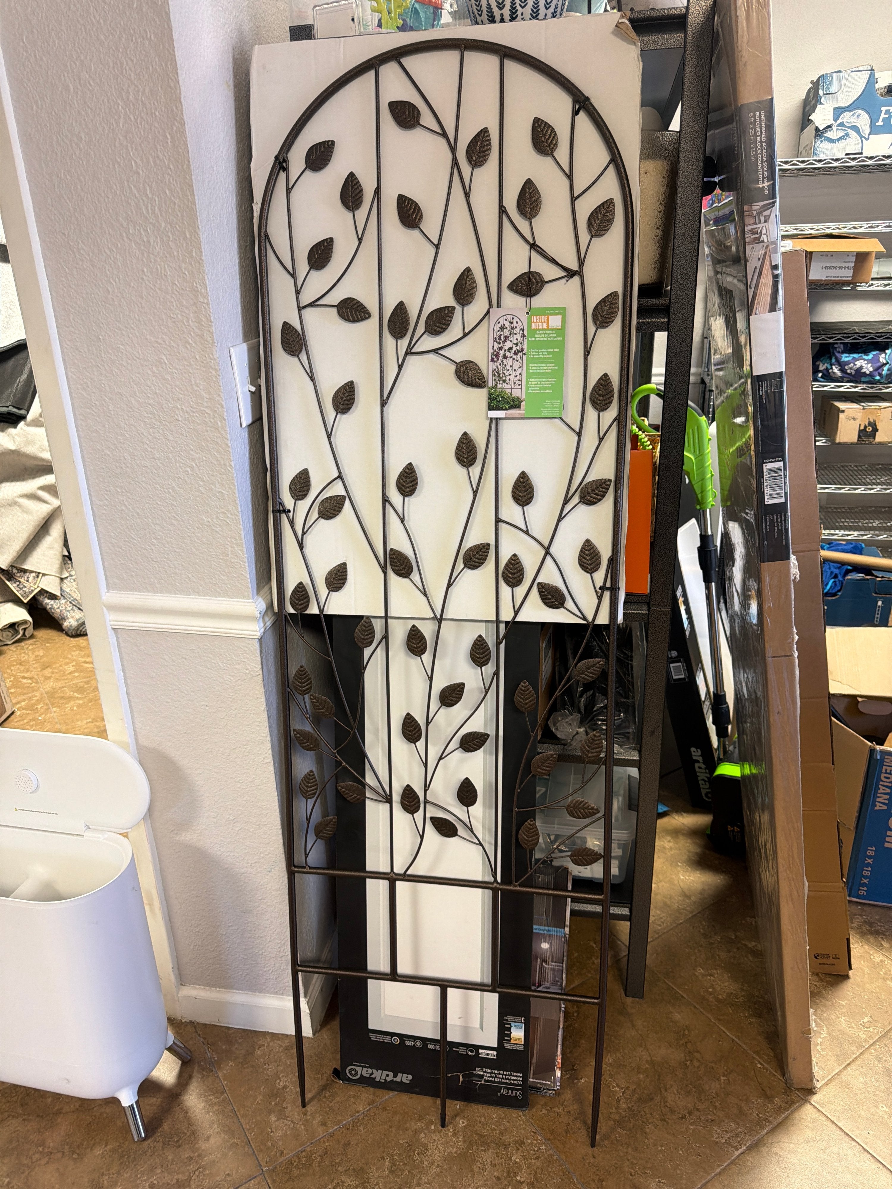 Inside Outside Garden Trellis Durable Powder-Coated Finish - Image 2
