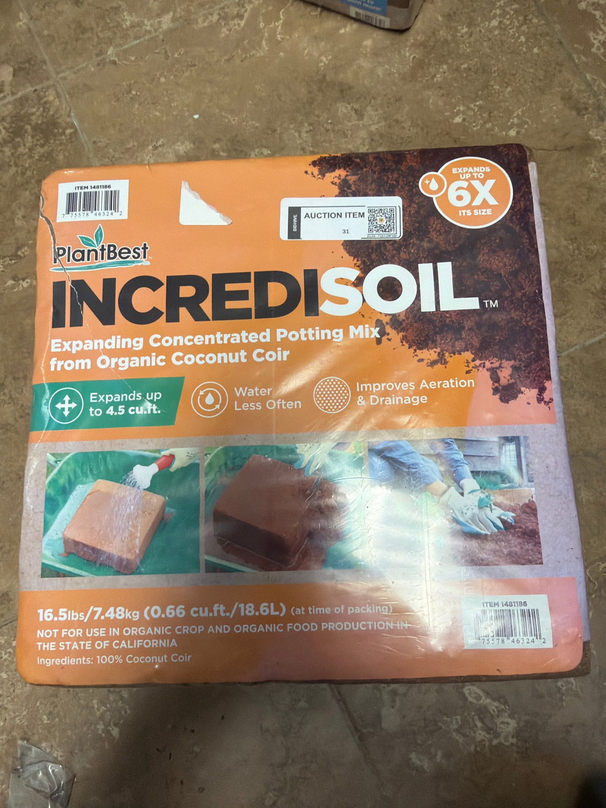 Incredisoil Expanding Concentrated Potting Mix from Organic Coconut Coir, 2-pack - Image 1