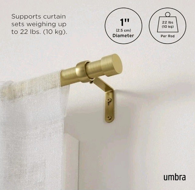 Umbra Cappa Curtain Rod Set of 2, 72-144 Inches - Image 4