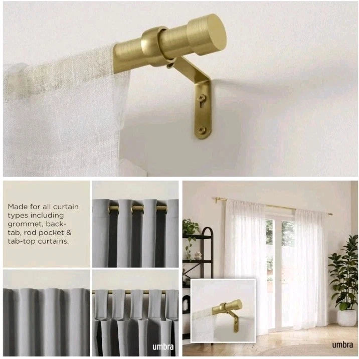 Umbra Cappa Curtain Rod Set of 2, 72-144 Inches - Image 2