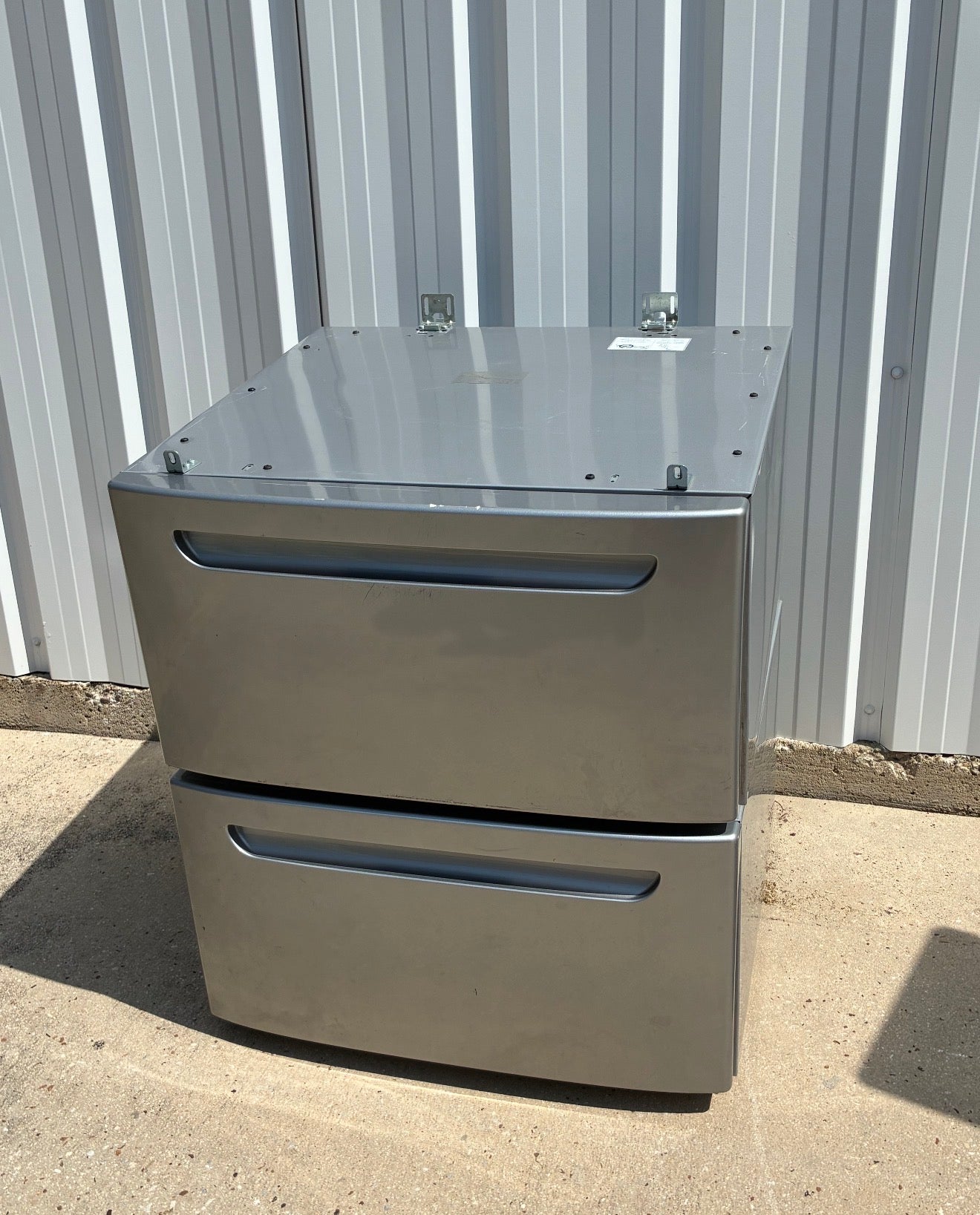 2 Stainless Steel Double Drawer Pedestal for Washer/Dryer - Image 1