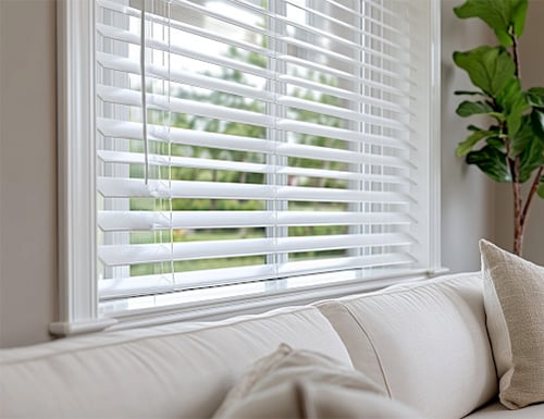 2" Cordless Faux Wood Blind - Bright White - Image 8