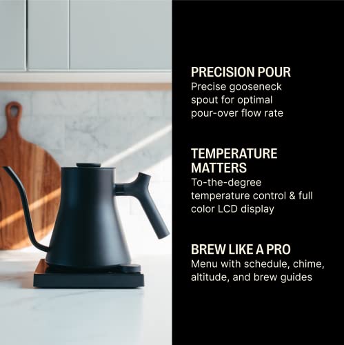 Fellow Stagg EKG Pro Studio Electric Gooseneck Kettle - Pour-Over Coffee and Tea Pot, Stainless Steel, Quick Heating, Matte Black, 0.9 Liter - Image 2