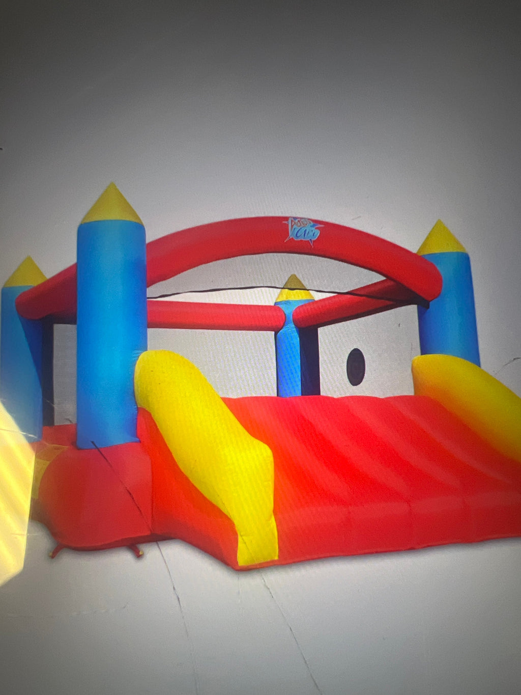 Action Air Bounce House Red Blue Yellow Inflatable Slide Castle - Image 1