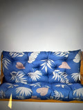 Blue Leaf Pattern Cushion - Image 1