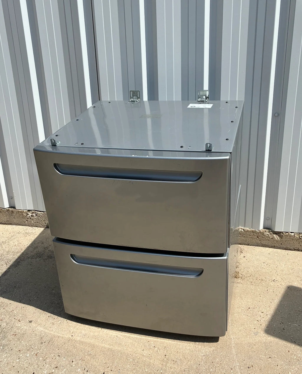 2 Stainless Steel Double Drawer Pedestal for Washer/Dryer - Image 1