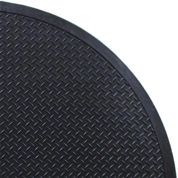 Circular Rubber Mat 48-Inch Diameter 9mm Thick Black