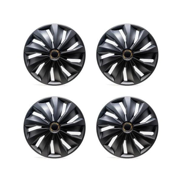 Action Vehicle Wheel Covers 16 Inch Hub Caps Set of 4 Black