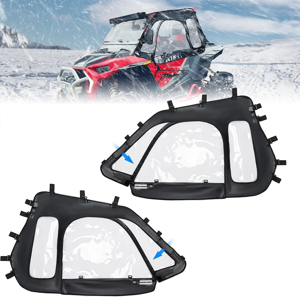 Black Polaris RZR Cab Enclosure 2014-2023 2-Seat Models