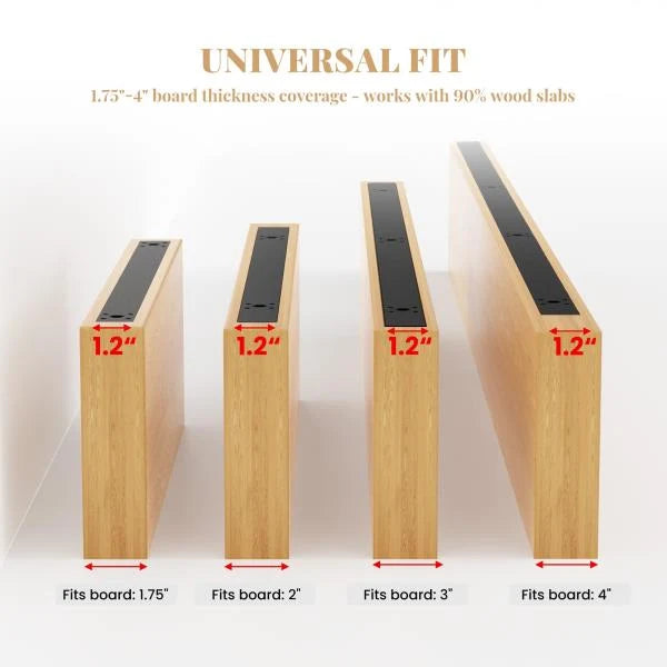 Heavy Duty Floating Shelf Brackets with Metal Jig Black Supports 200lbs 1.75 to 4 Thickness - Image 6