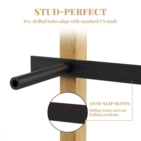 Heavy Duty Floating Shelf Brackets with Metal Jig Black Supports 200lbs 1.75 to 4 Thickness - Image 7