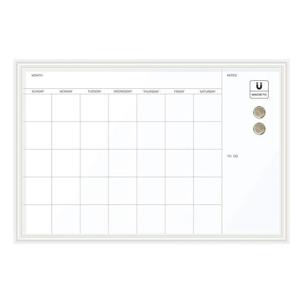 Magnetic Dry Erase Calendar 30 x 20 Inches White Decor Frame - Image 3